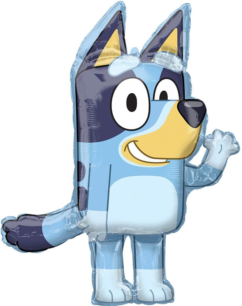 Bluey character waving happily.