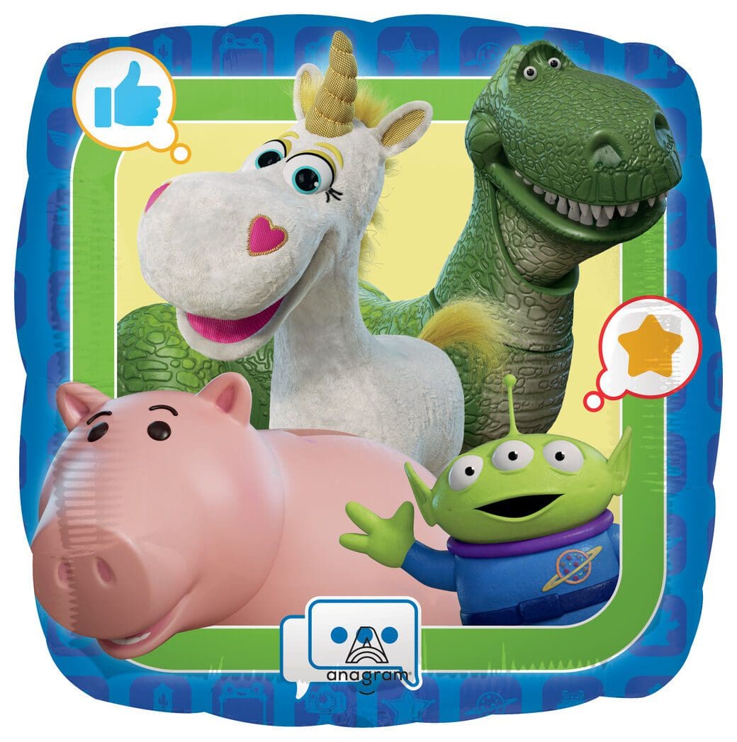 Toy Story characters: Hamm, Rex, Buttercup, Alien