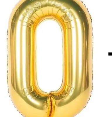 A shiny gold balloon shaped like the letter O.