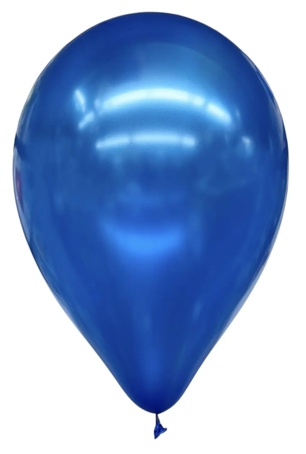 A shiny blue balloon with reflective surface.