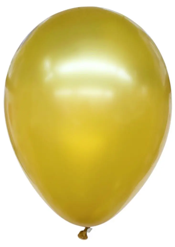 A shiny gold balloon with a smooth surface.