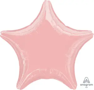 A shiny pink star-shaped balloon.