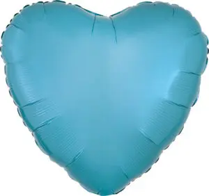 A blue heart-shaped balloon with a shiny surface.