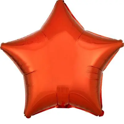 A shiny red star-shaped balloon.