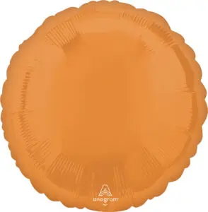 Orange circular inflatable float with a textured surface.