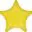 A shiny yellow star-shaped balloon.