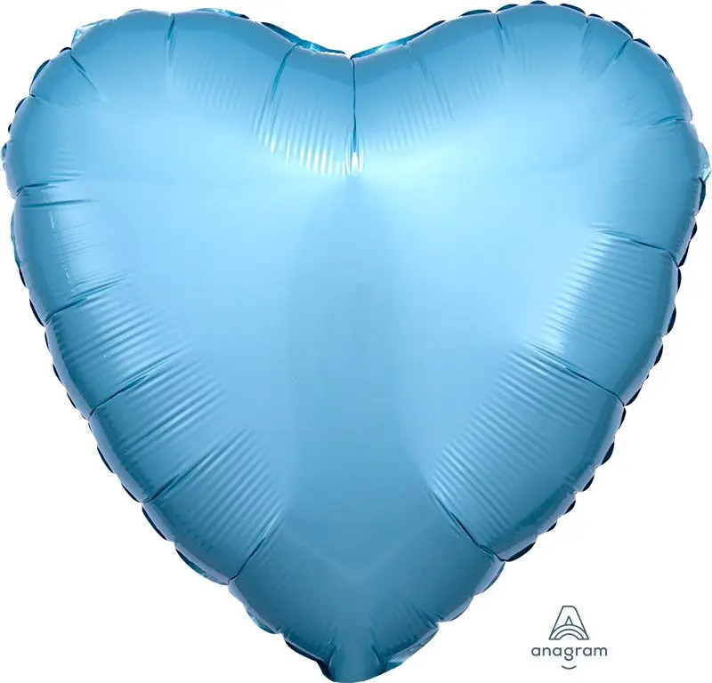 A shiny blue heart-shaped balloon.