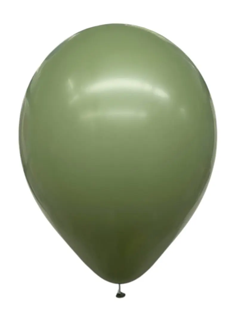 A single olive green balloon.