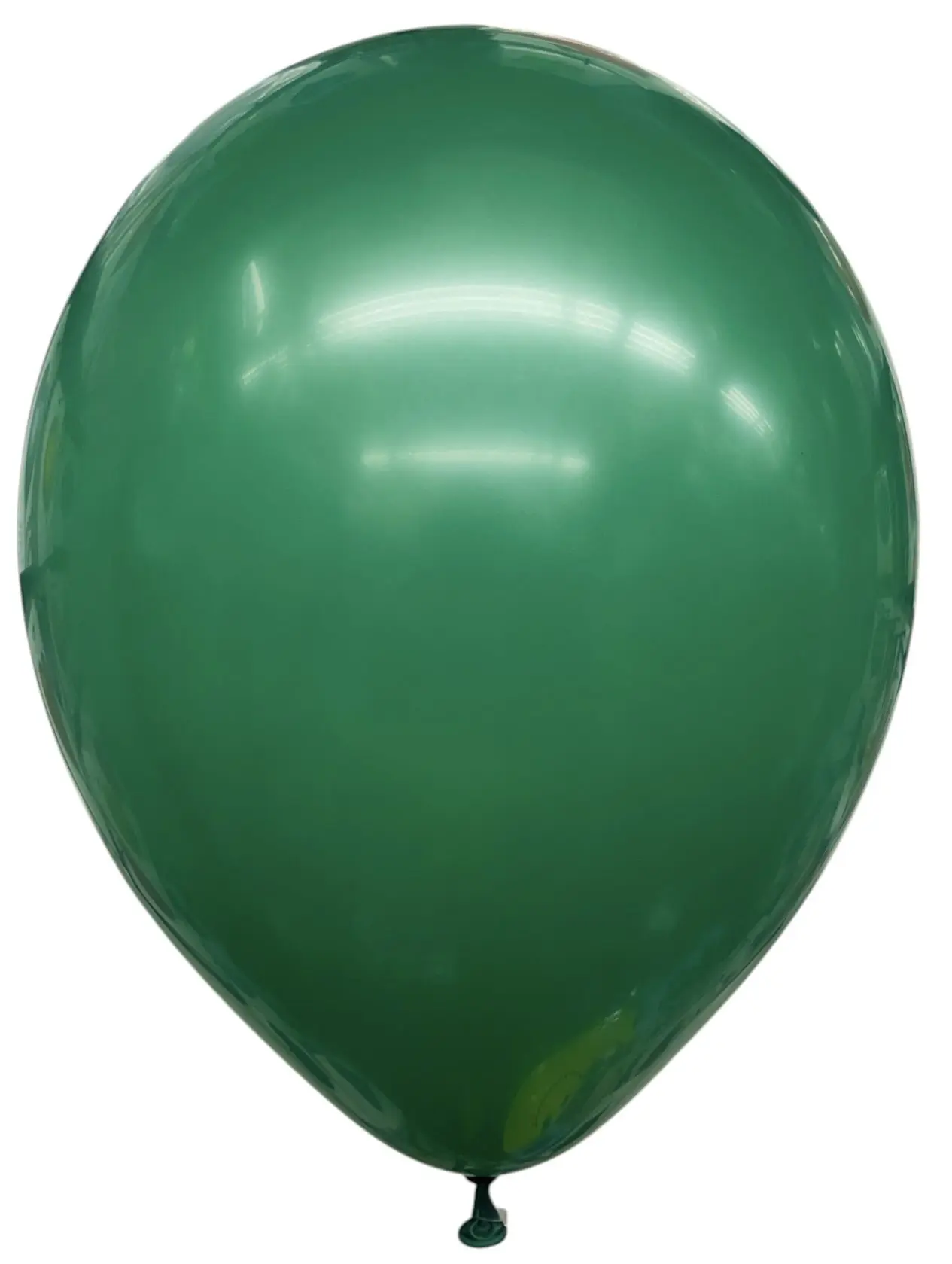 A single green balloon with a glossy surface.
