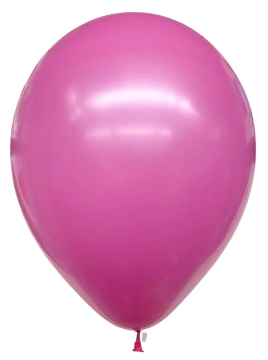 A shiny pink balloon against a white background.