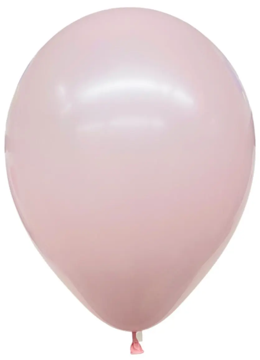A single pale pink balloon with a glossy surface.