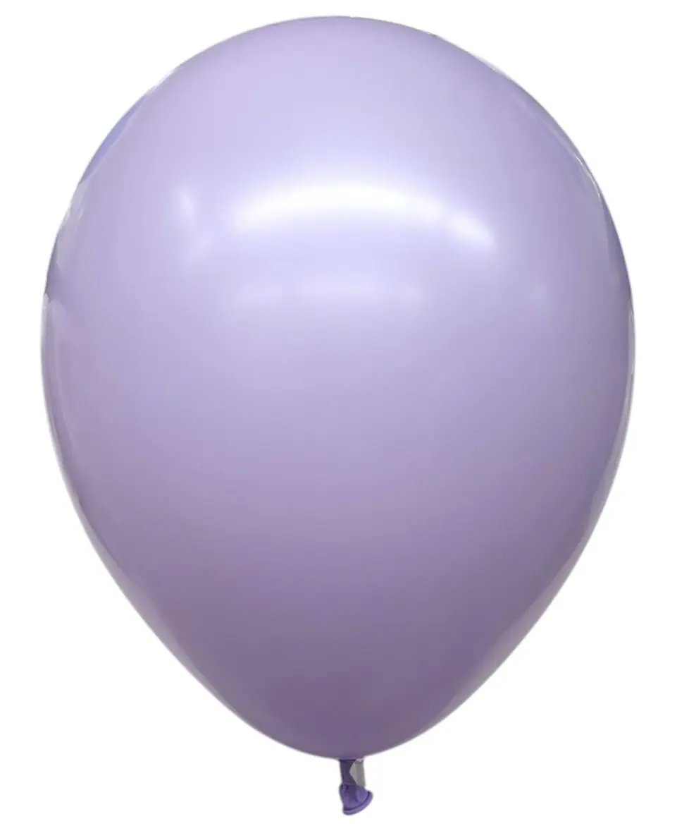 A single shiny lavender balloon with a smooth surface.