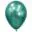 Teal metallic balloon on white background