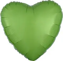 A green heart-shaped balloon.