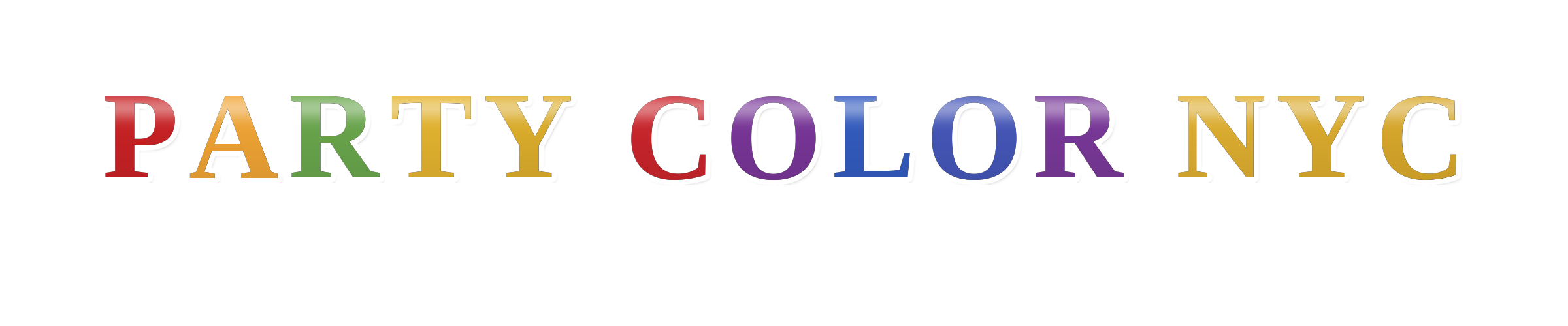 The word 'COLOR' in a gradient from red to blue with a white outline.