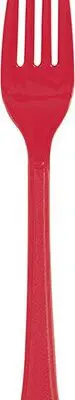 Ruby Red Solid Premium Plastic Forks  20ct