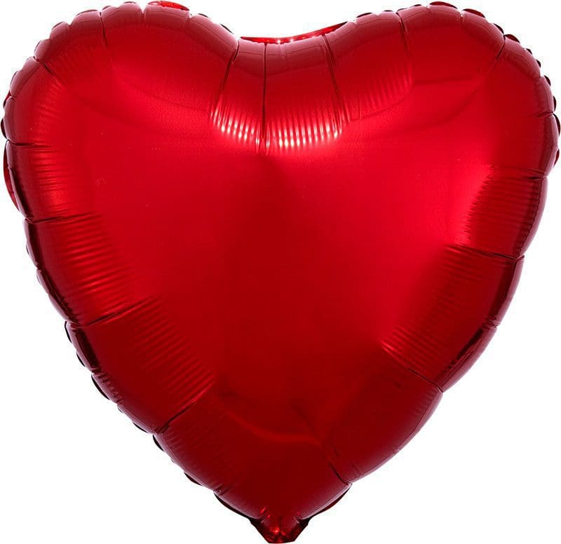 Shiny red heart-shaped balloon with a glossy finish.