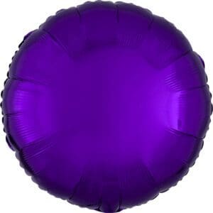 A shiny purple round balloon with a smooth surface.