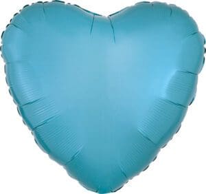 A blue heart-shaped balloon with a shiny surface.