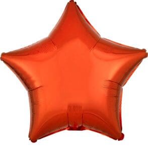 A shiny red star-shaped balloon.