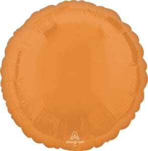 Orange circular inflatable float with a textured surface.