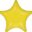 A shiny yellow star-shaped balloon.