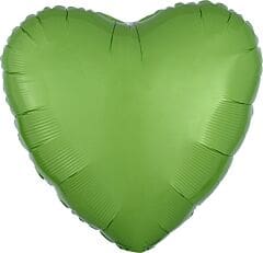 A green heart-shaped balloon.